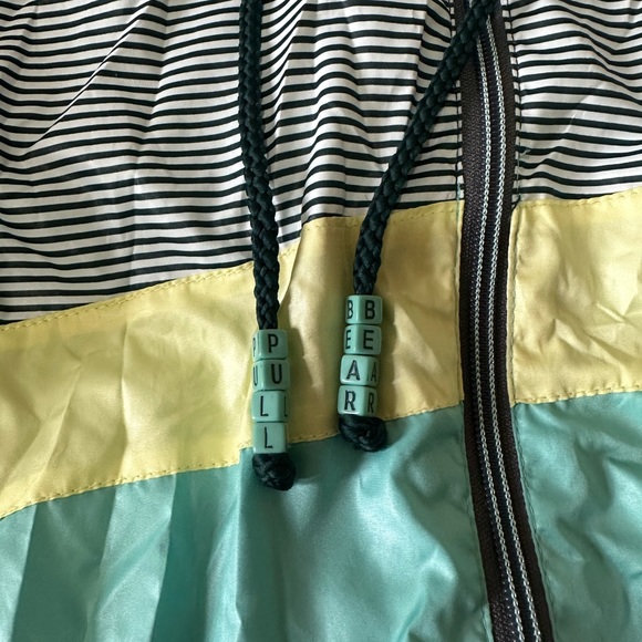 Pull & Bear green yellow striped zip windbreaker - Picture 4 of 4